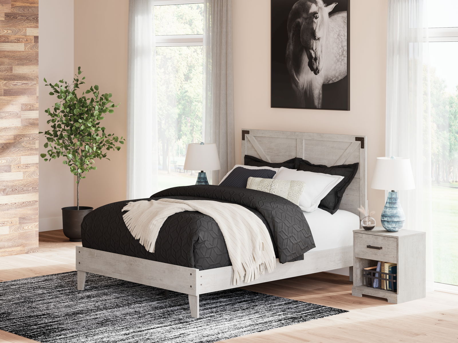 Shawburn - Platform Bed With Crossbuck Panel Headboard - Image 8