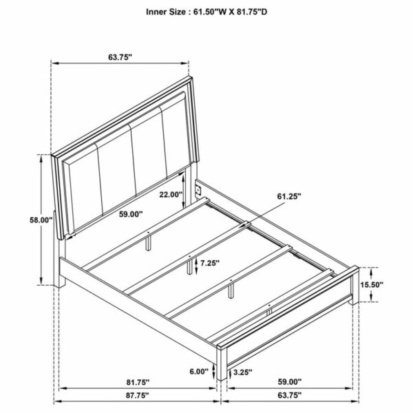 Kieran - Wood LED Panel Bed - Image 14