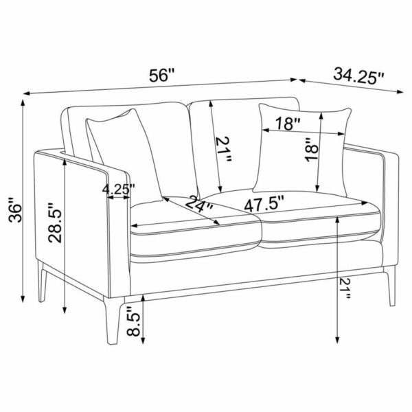Apperson - Upholstered Track Arm Sofa Set - Image 21