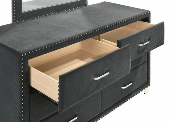 Melody - 6-Drawer Upholstered Dresser - Image 7