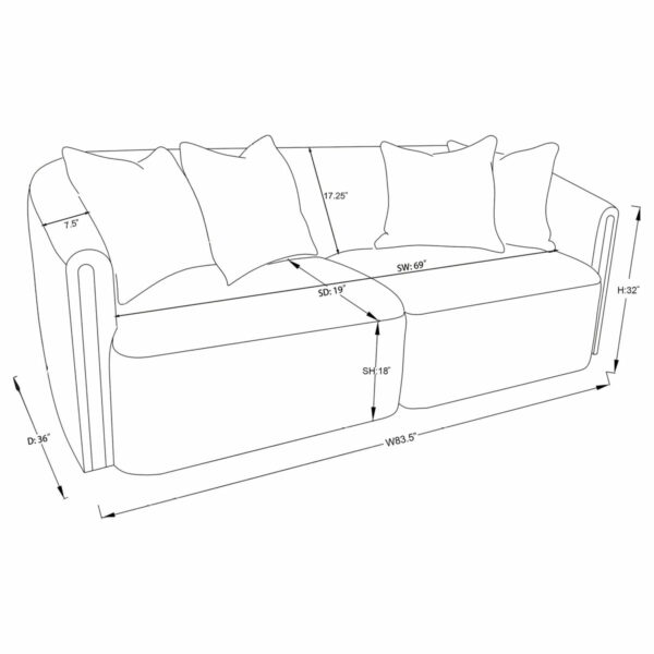 Townsend - Chenille Upholstered Sofa Set - Image 28