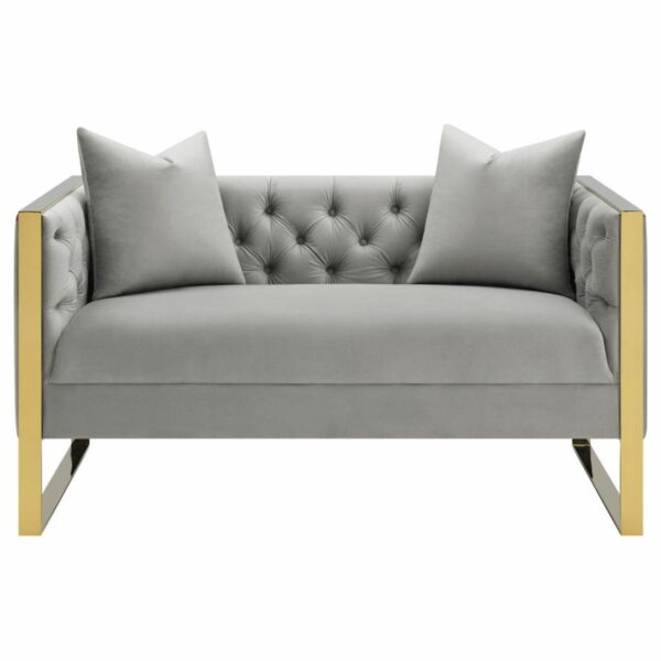 Eastbrook - Velvet Upholstered Tufted Sofa Set - Image 13