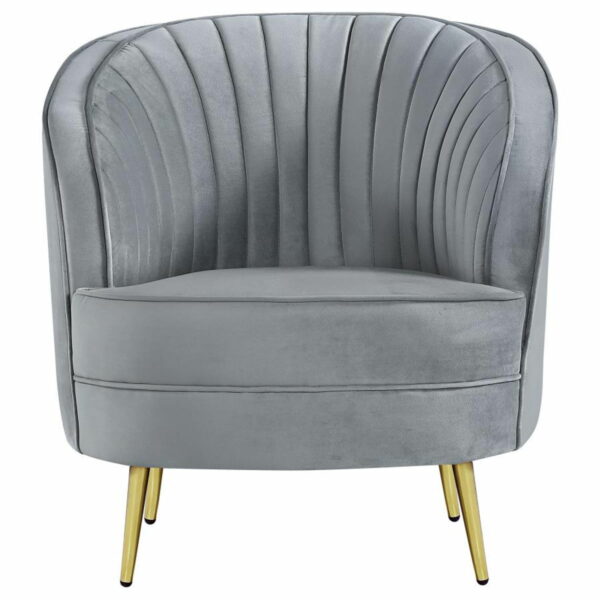 Sophia - Upholstered Channel Tufted Barrel Accent Chair - Image 15