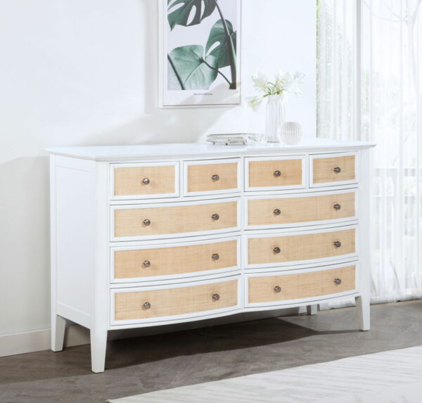 Bexhill - 10-Drawer Dresser Cabinet - White - Image 3