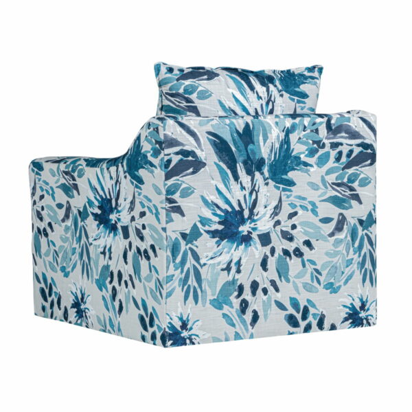 Sylvie - Swivel Chair - Blue / White - Image 5