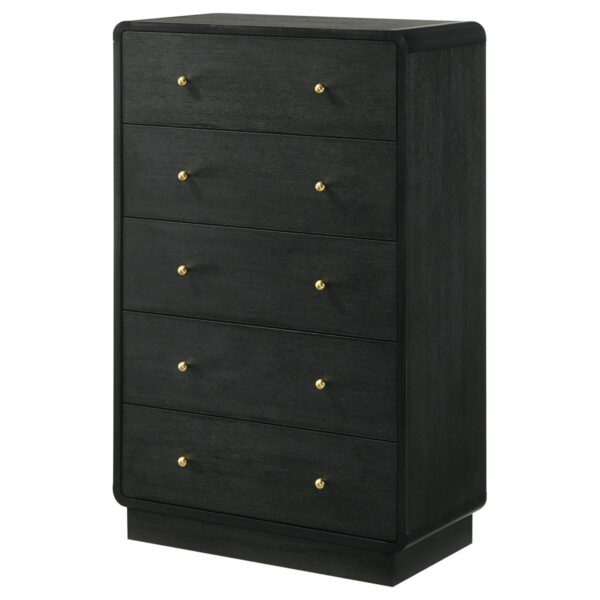 Cavelle - 5-Drawer Chest Of Drawers - Black - Image 2