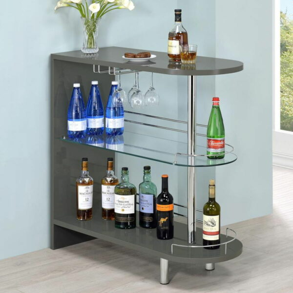 Adolfo - Rectangular 2-Tier Home Bar Table - Image 4