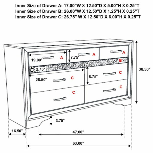Miranda - 7-Drawer Dresser - Image 15