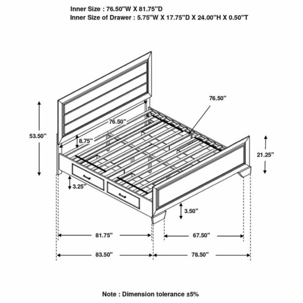 Kauffman - Wood Storage Panel Bed - Image 3
