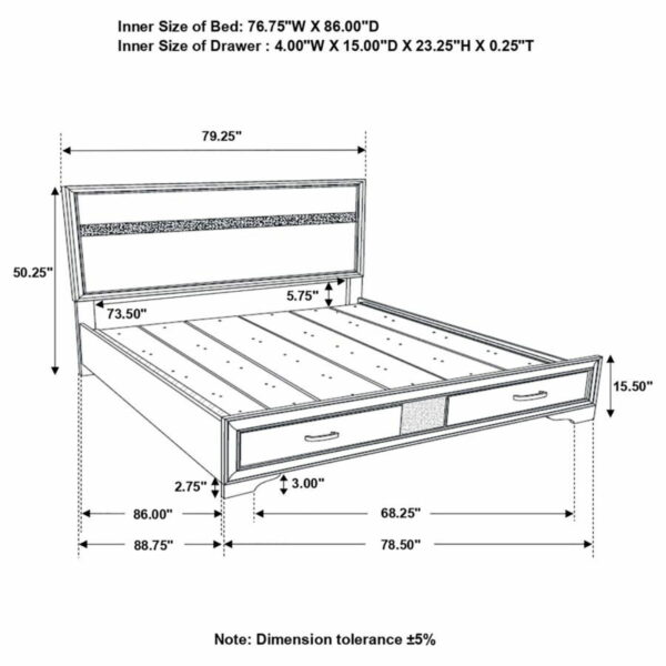 Miranda - Storage Wood Panel Bed - Image 12
