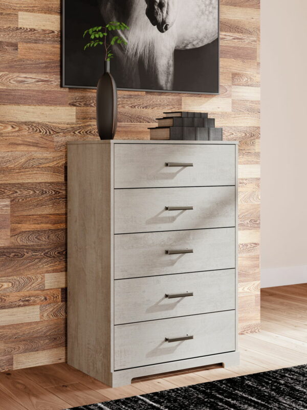 Shawburn - Whitewash - Five Drawer Chest - Image 8