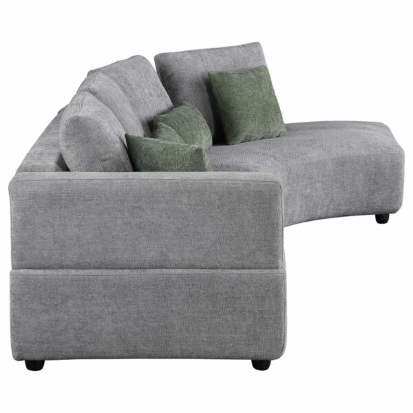 Toscano - Upholstered Sectional Sofa - Gray - Image 6