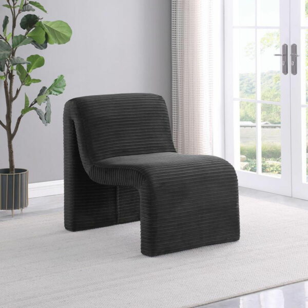 Drayton - Upholstered Curved Armless Accent Chair - Image 4