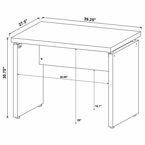 Skylar - L-Shape Desk With Mobile File Cabinet - Cappuccino - Image 11