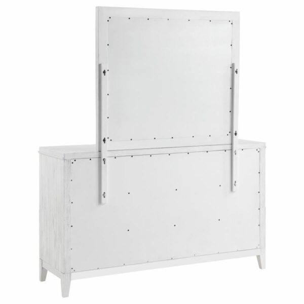 Marielle - 6-Drawer Dresser With Mirror - Distressed White - Image 14