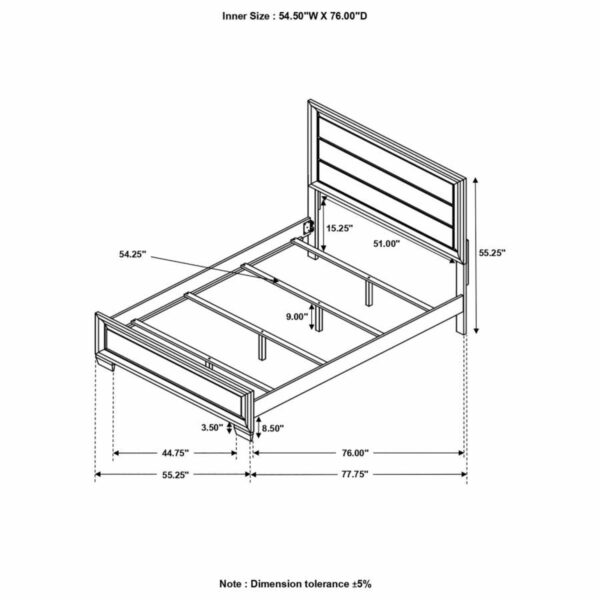 Brandon - Wood Panel Bed - Image 9