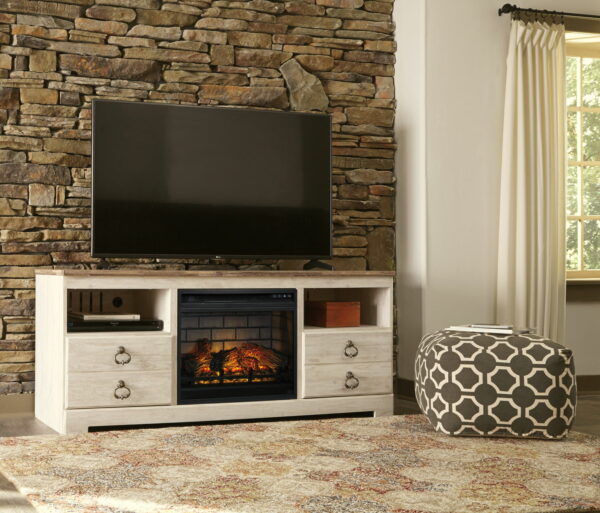 Willowton - TV Stand With Fireplace Option - Image 4