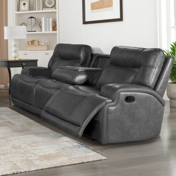 Titan - Sofa With Dual Recliner - Gray - Image 9