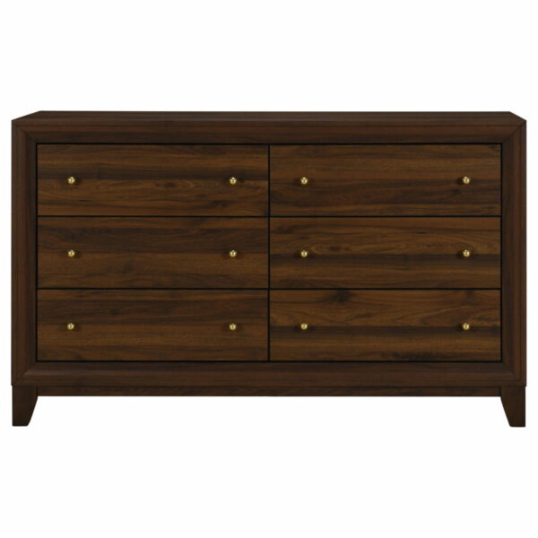 Welsley - 6-Drawer Dresser Cabinet - Walnut - Image 9