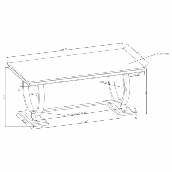 Antoine - Rectangle Glass Top Dining Table Set - Image 18