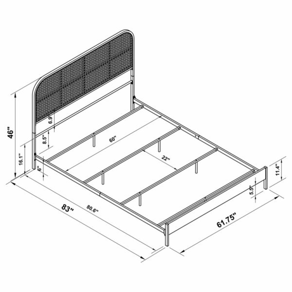 Amherst - Radio Weave Rattan Metal Bed - Image 64