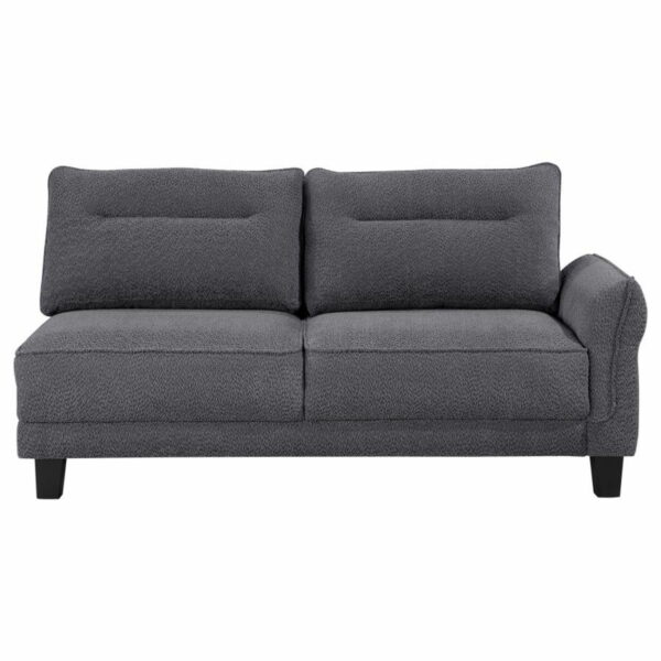 Caspian - Upholstered Curved Arm Chaise Sectional Sofa - Image 2