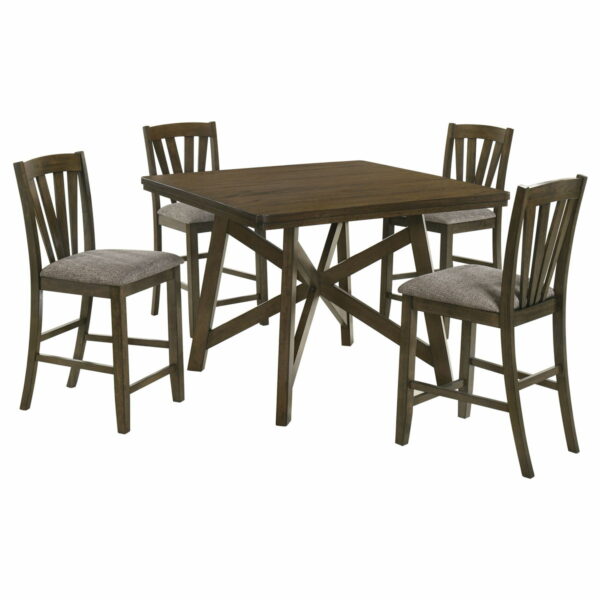 Canfield - 5-Piece Counter Height Dining Set - Brown - Image 9