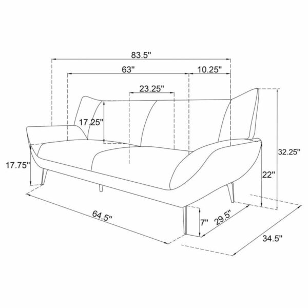 Acton - Upholstered Flared Arm Sofa Set - Image 13