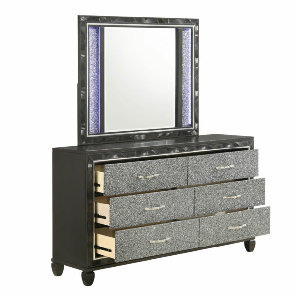 Radiance - Dresser & Mirror - Black - Image 2