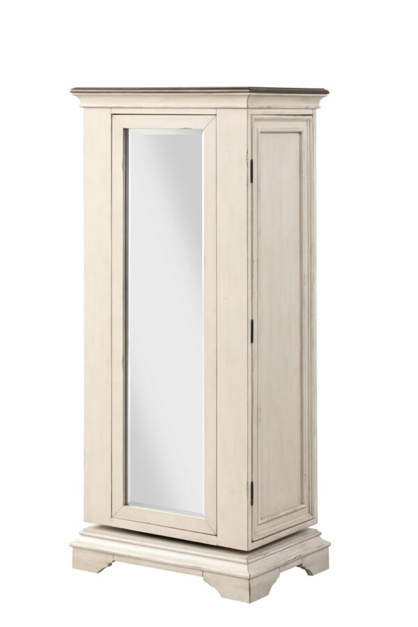 Anastasia - Lingerie Swivel Chest With Mirror - Antique White - Image 4