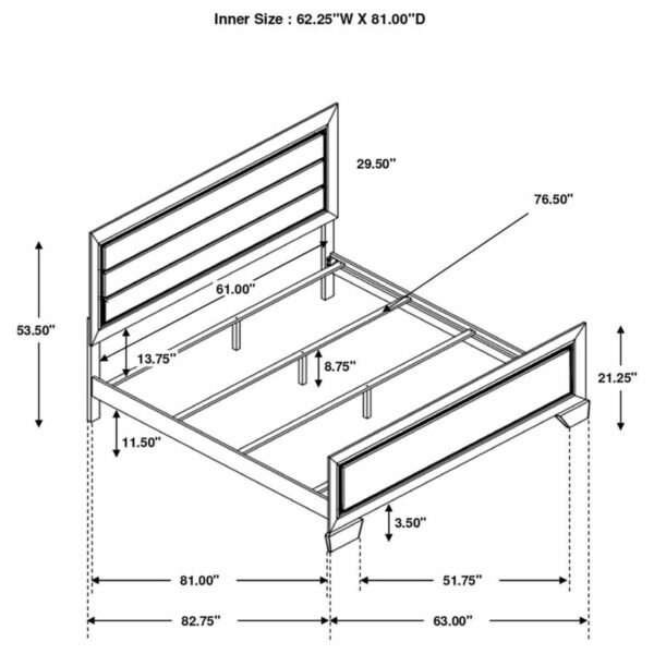 Kauffman - Transitional High Headboard Panel Bed Bedroom Set - Image 65