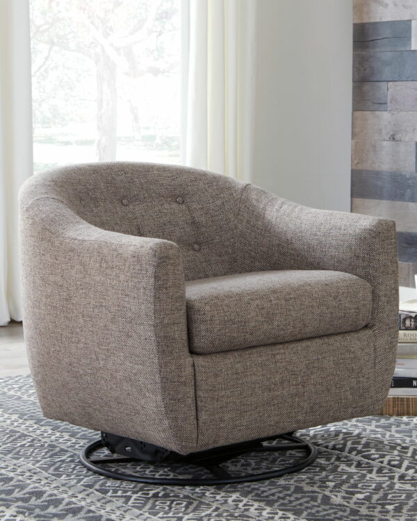 Upshur - Taupe - Swivel Glider Accent Chair - Image 8