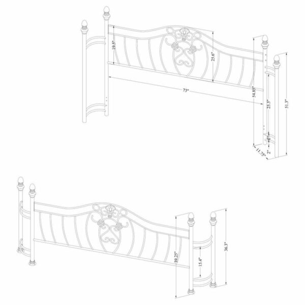 Sydney - Metal Open Frame Bed - Image 2