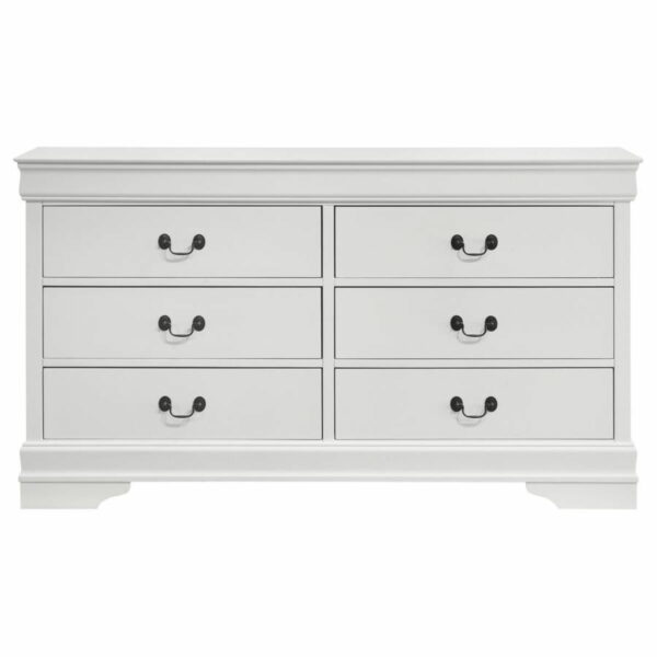 Louis Philippe - 6 Drawer Dresser - White - Image 11