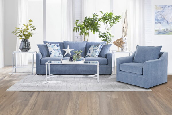 Sylvie - Swivel Chair - Blue Slate - Image 7