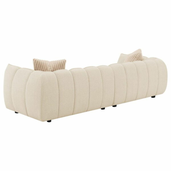 Winchester - Boucle Upholstered Extra Long Sofa - Sand Pebble - Image 5