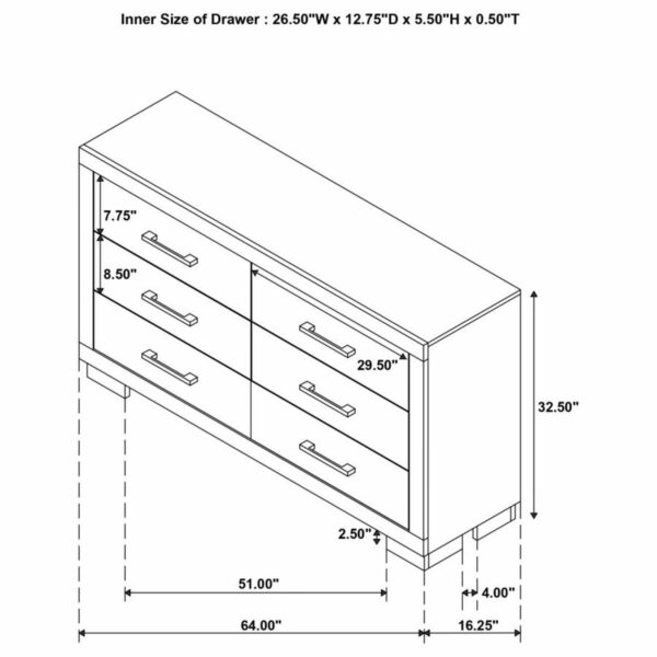 Jessica - 6-drawer Dresser - Image 21
