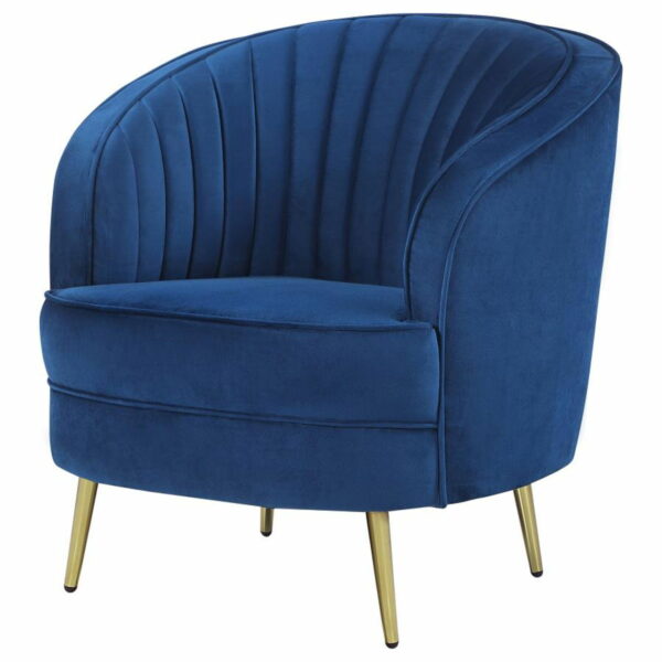 Sophia - Upholstered Channel Tufted Barrel Accent Chair - Image 12