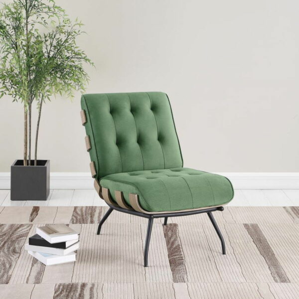 Aloma - Upholstered Tufted Armless Accent Chair - Image 6