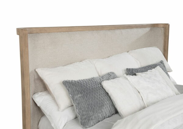 Kailani - 49" California King Wingback Bed - Beige Oak - Image 3