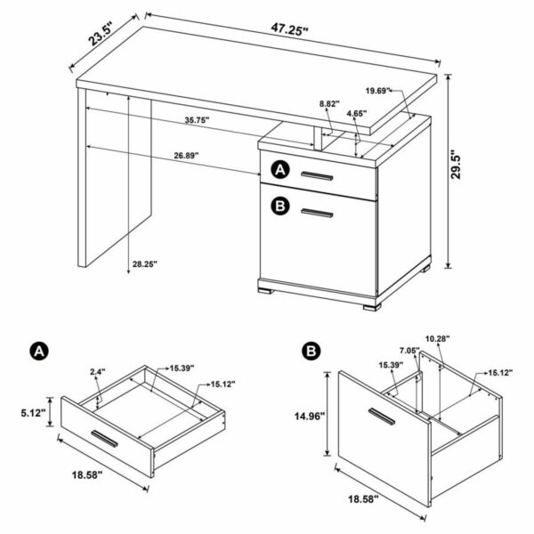 Irving - 2-Drawer Office Computer Desk - Image 6