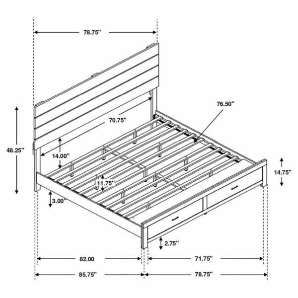 Brantford - Wood Storage Panel Bed - Image 5