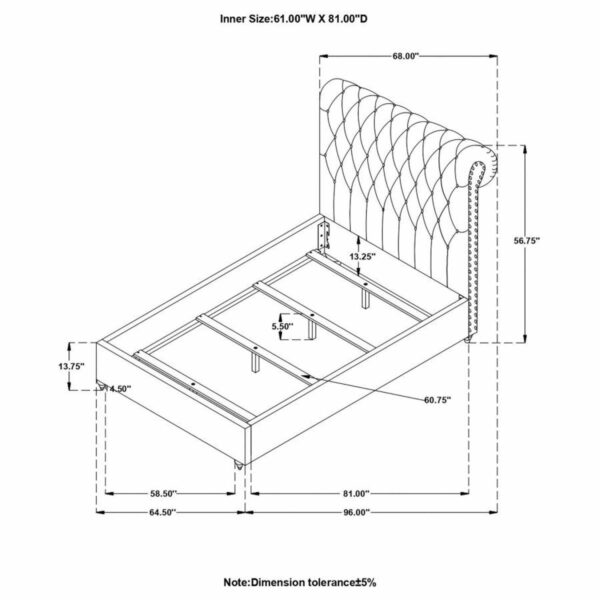 Devon - Upholstered Panel Bed - Image 10