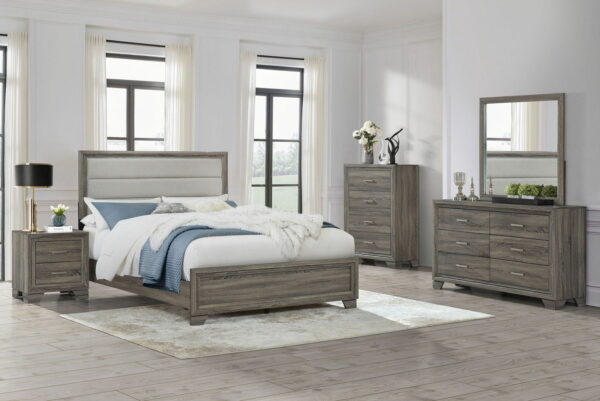 Wright - 6-Drawer Dresser And Mirror - Brown Oak - Image 2