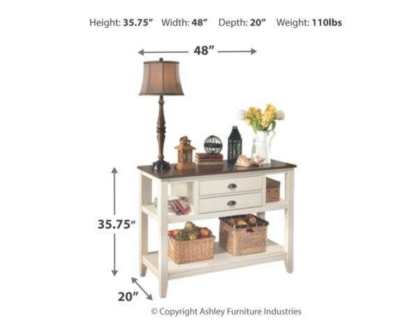 Whitesburg - Brown / Cottage White - Dining Room Server - Image 6