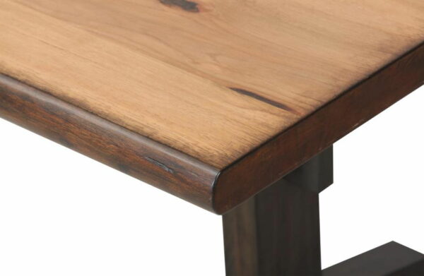 Bexley - 5 Piece Rectangular Live Edge Dining Table Set - Honey - Image 11