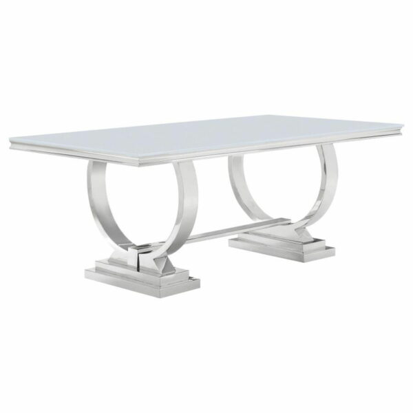 Antoine - Rectangle Glass Top Dining Table Set - Image 16