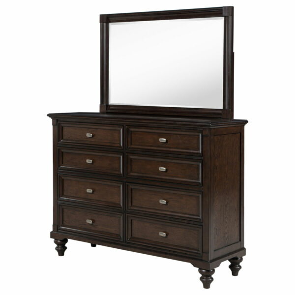 Andover - 8-Drawer Dresser And Mirror - Dark Oak - Image 6