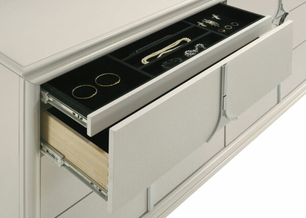 Olivia - 6-Drawer Dresser Cabinet - Pearl White - Image 3