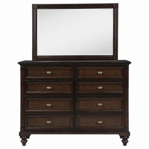 Andover - 8-Drawer Dresser And Mirror - Dark Oak - Image 9